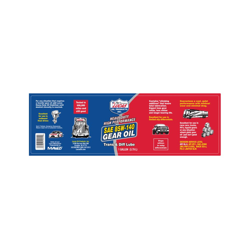 Lucas - SAE 80W-90 Gear Oil - 4/1Gal