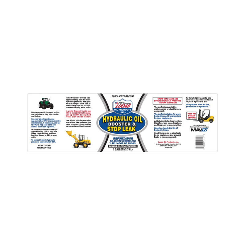 Lucas - Hydraulic Oil Booster/Stop Leak  - 4/1Gal