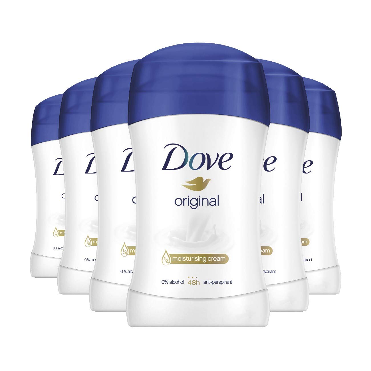 Dove - Antitranspirante en barra - Paquete de 6/2/2,4 oz