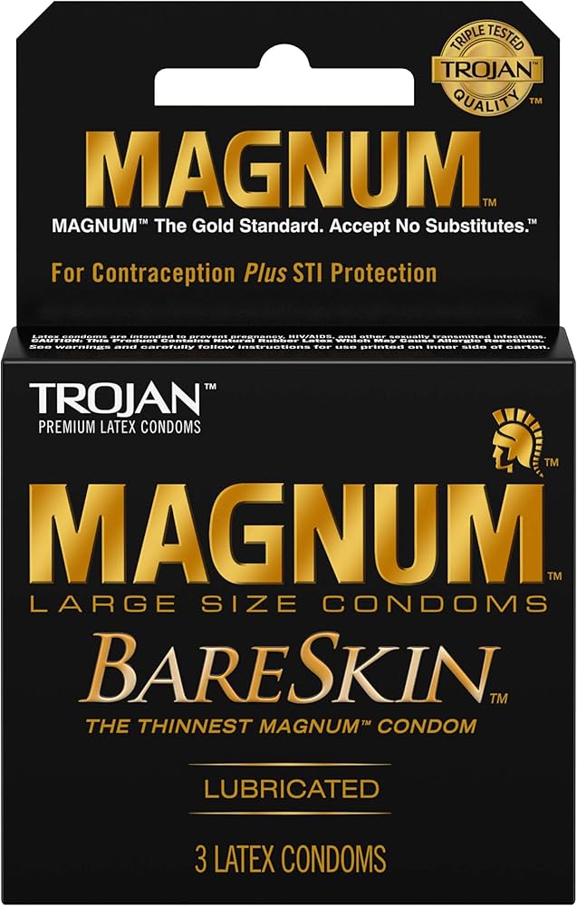 Trojan - Magnum Black Bare Skin - 6/3pk