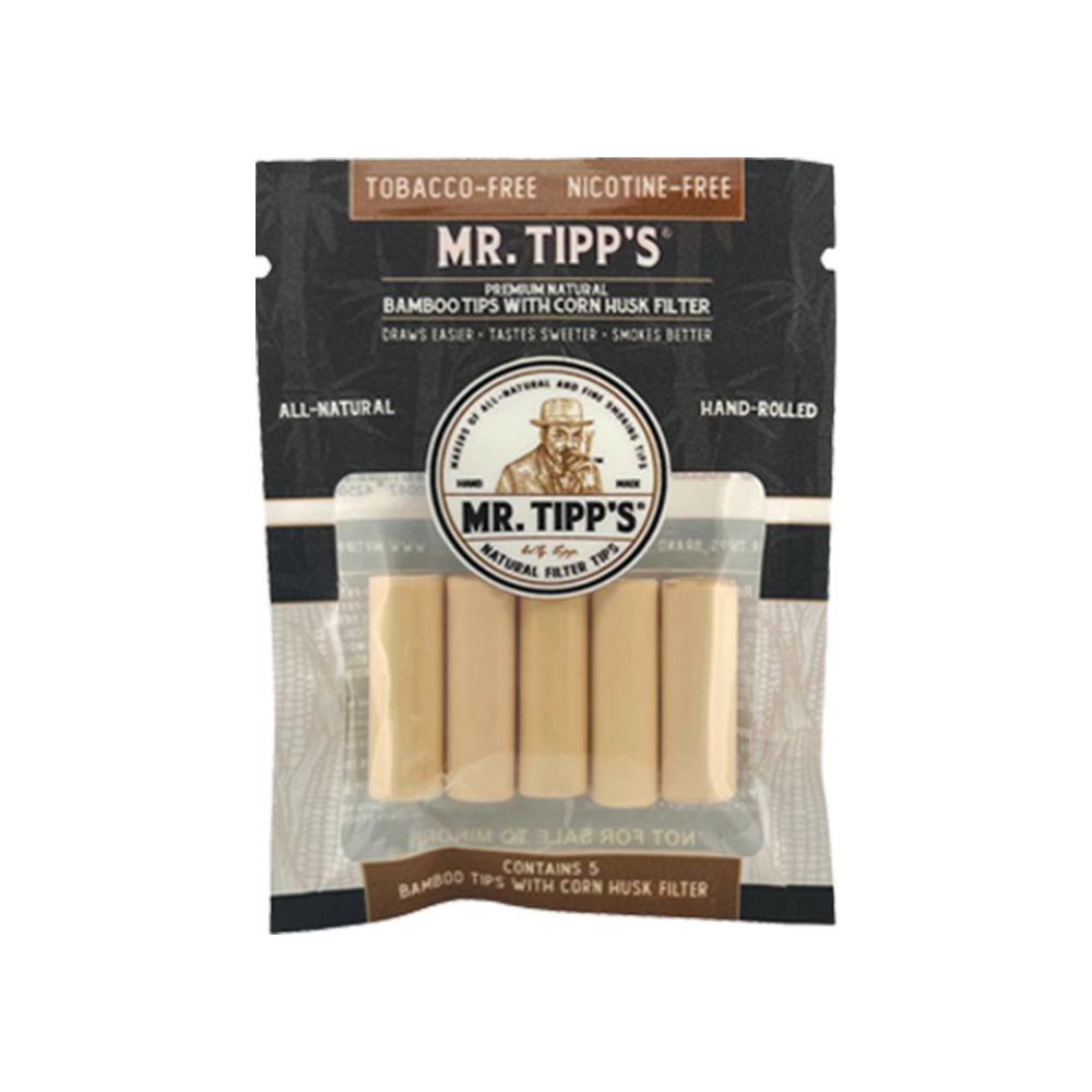 Mr. Tipps - Bamboo & Corn Husk Filter Tips Display - 15/5pk