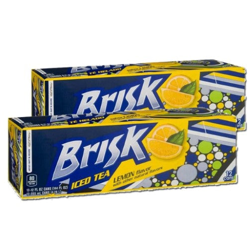 Brisk - Limonada de té helado - 12 oz, paquete de 2/12