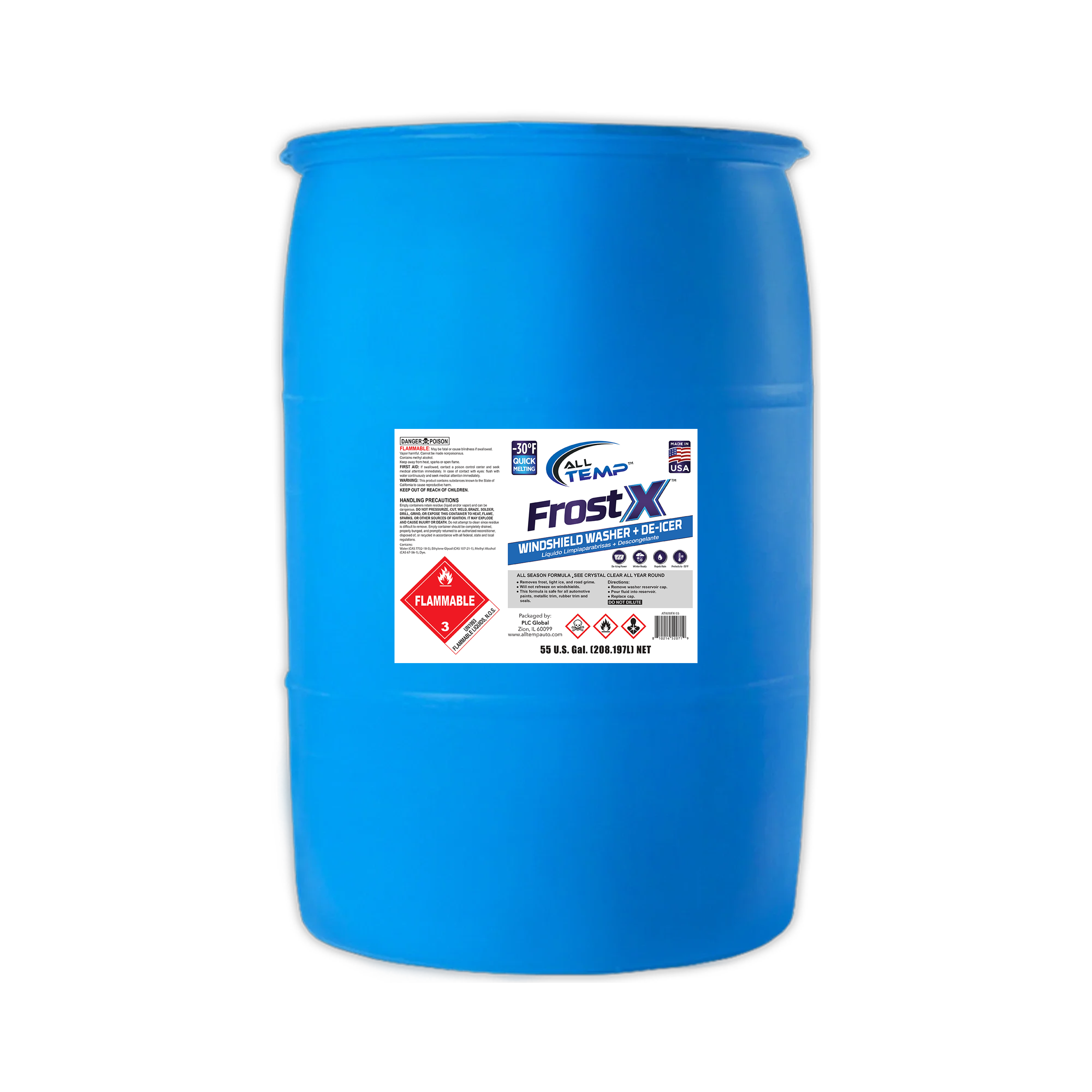 All Temp – FrostX -30°F Windshield Washer & Deicer – 1/55Gal