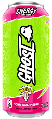 Bebida energética Ghost - Warheads Sour Watermelon - 12/16oz