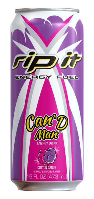 Rip It - Can'd Man Cotton Candy - 24/16oz