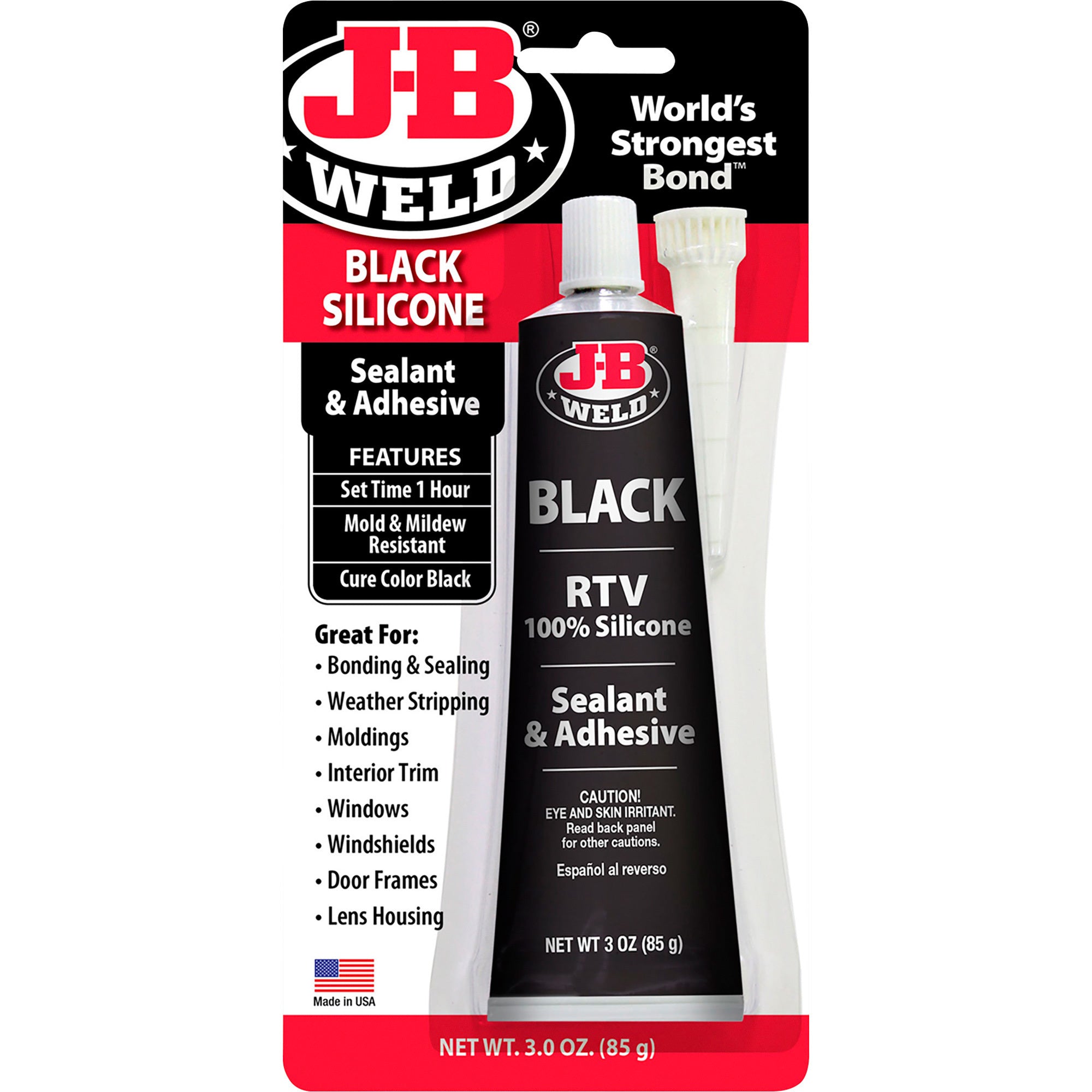 J-B Weld - Black Silicone - 6/3oz