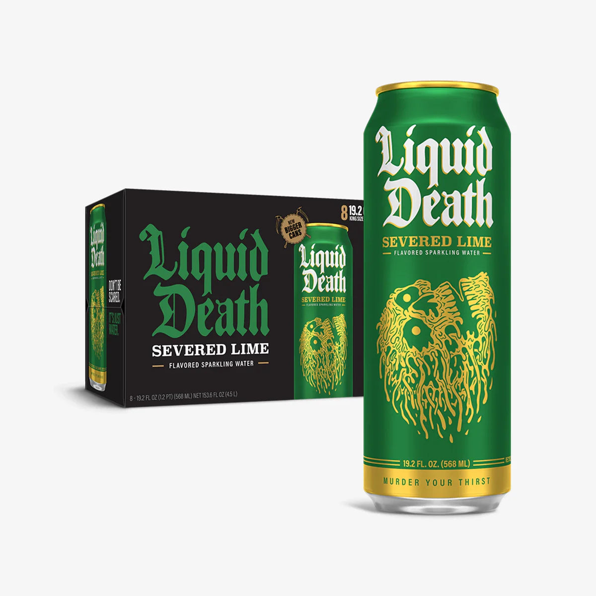 Liquid Death Severed Lime Flavored Sparkling 19.2oz (8-Pack)