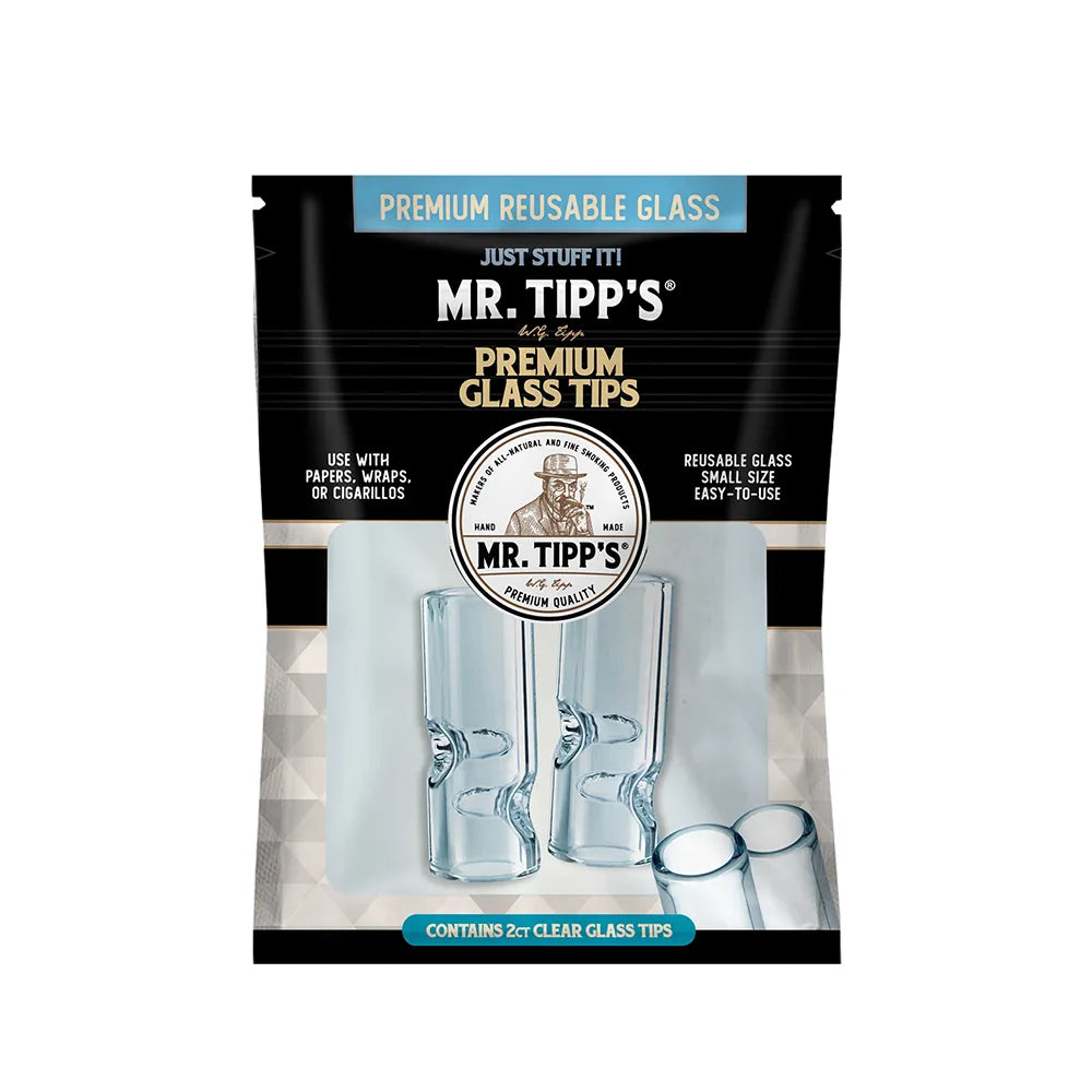 Mr. Tipps - Glass Filter Tips Display With Two Pokes 2x30mm Size - 12/2pk