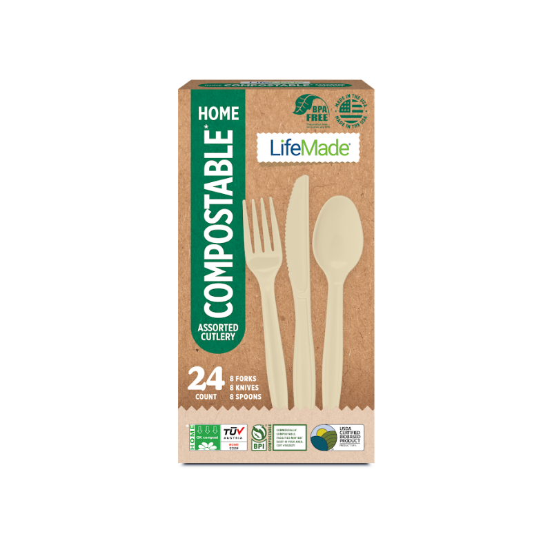 Life Made - Home Compostable Assorted Cutlery - 12/24ct
