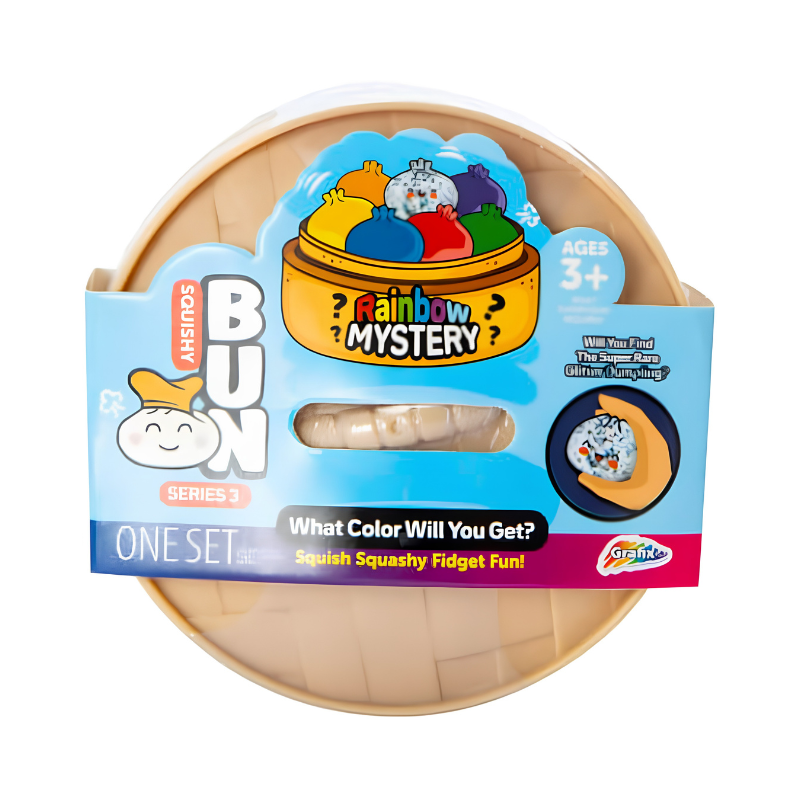 Squishy BUN- Rain bow Mystery Dumplings Toy - 12ct