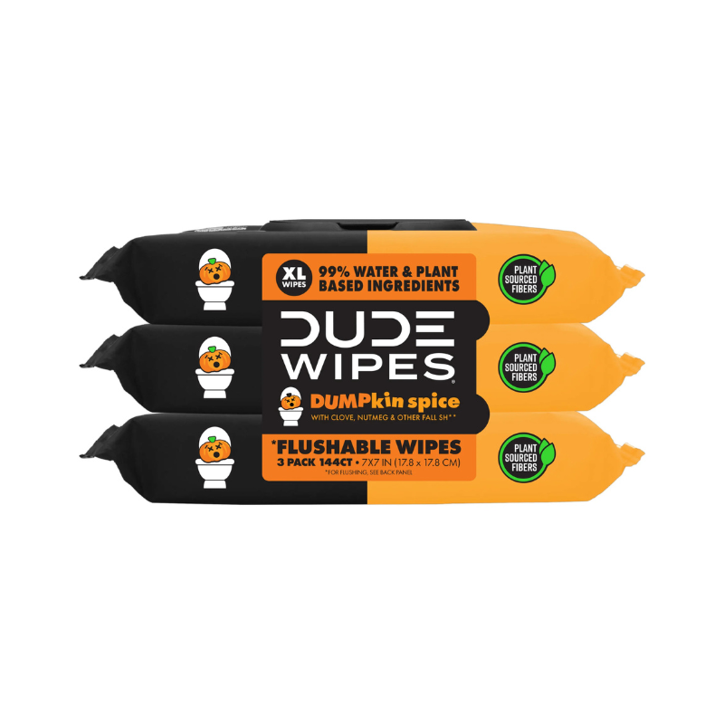 Dude Wipes - Pumpkin Spice Wipes - 3/48ct