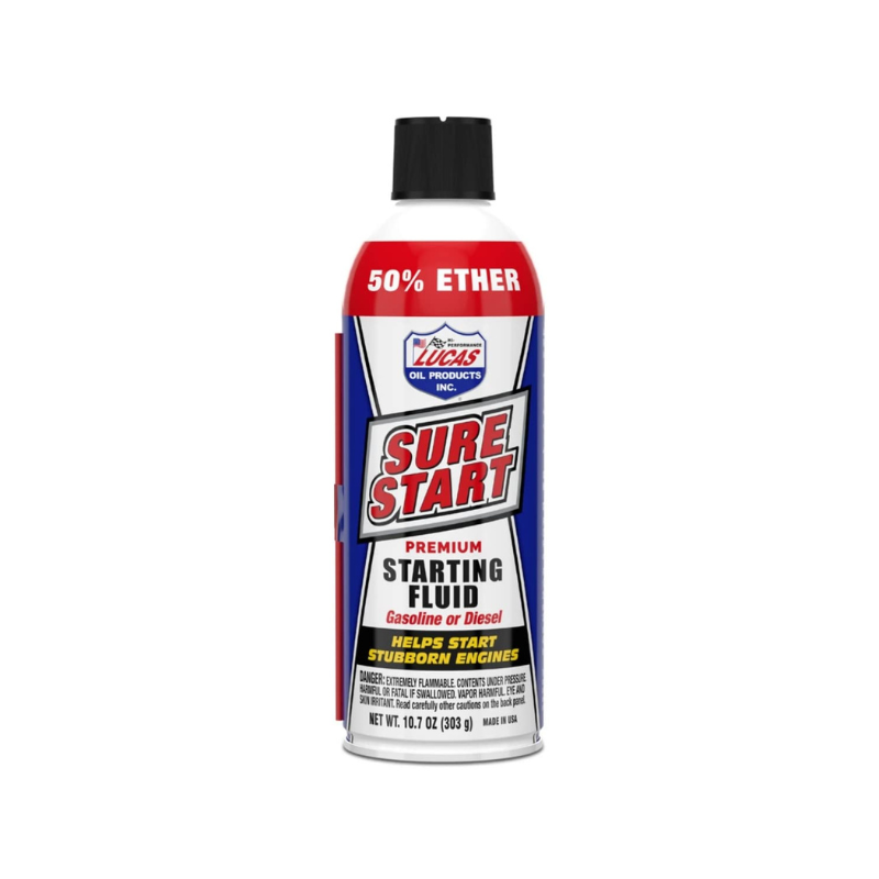 Lucas - Sure Start Starting Fluid 50%Ether  - 12/10.7oz
