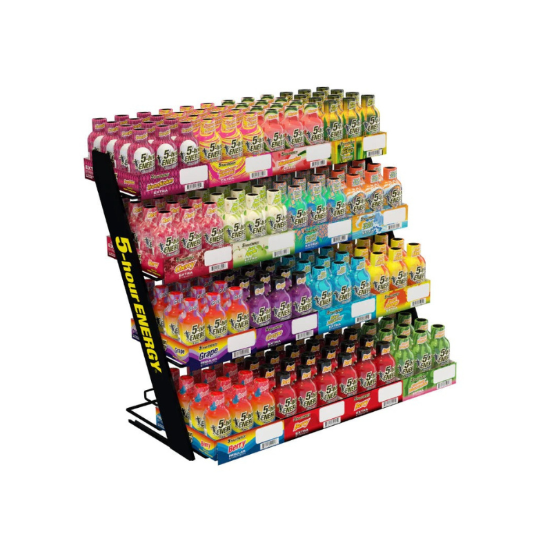 5 Hour - 16 Box 4 Tier Combo Rack Display - 192/2oz