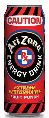 Arizona - Caution Fruit Punch (Red) - 24/11oz