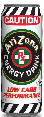 Arizona - Caution Lo Carb (White) - 24/11oz