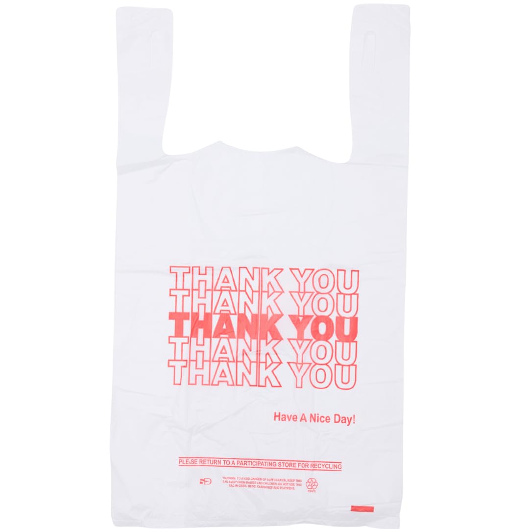 Generic - White 1/6 T-SHIRT Thank You Bag LG - 1000/1