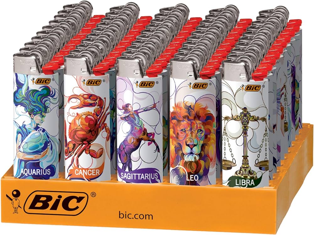 BIC - Maxi Lighters Astrology Reto Wave - 1/50ct