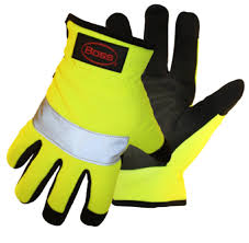 Boss - 991L High-Vis Reflective Mechanic Gloves - 1/12pk