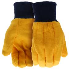 Boss - Poly And Cotton Yellow Chore Flannel Gloves - 1/12ct