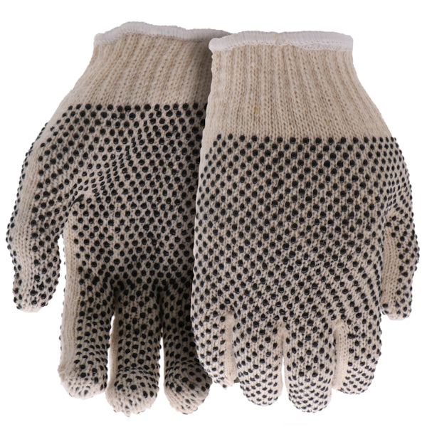 Boss - Reversible String Knit White Dotted Gloves - 1/12pk