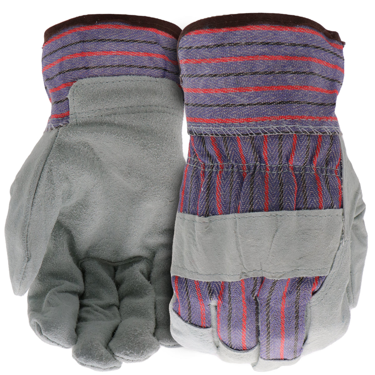 Boss - Economy Grade Split Grey Leather Palm Gloves - 1/12ct