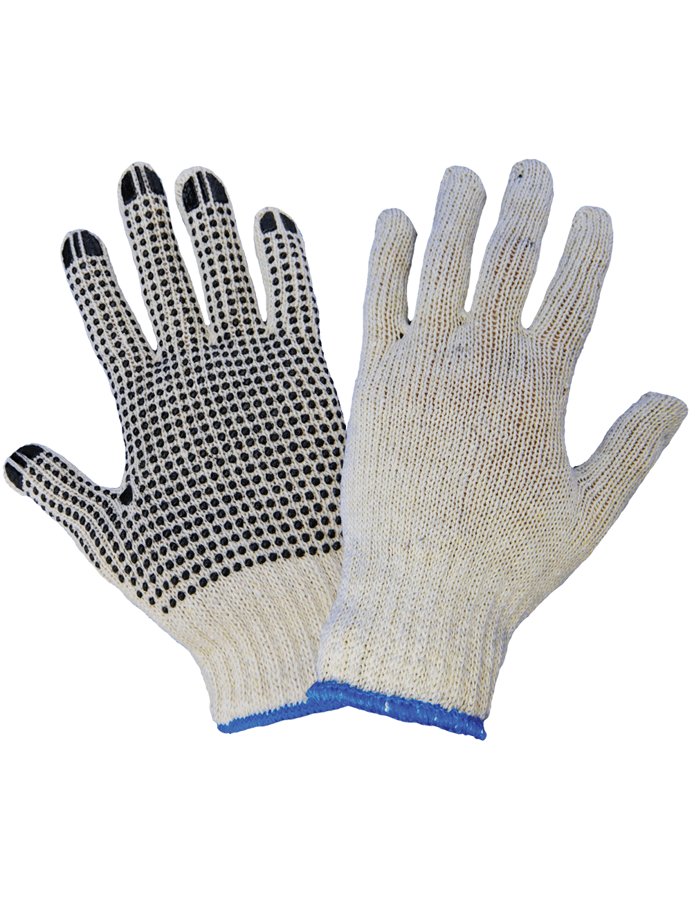 Brahman - PVC Coated Natural Cotton/Poly String Dotted Gloves - 1/12ct