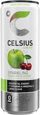 Celsius - Sparkling Green Apple Cherry - 12/12oz