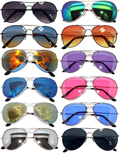 Generic - Aviator Sunglass Classis Assorted. Style - 1/12ct