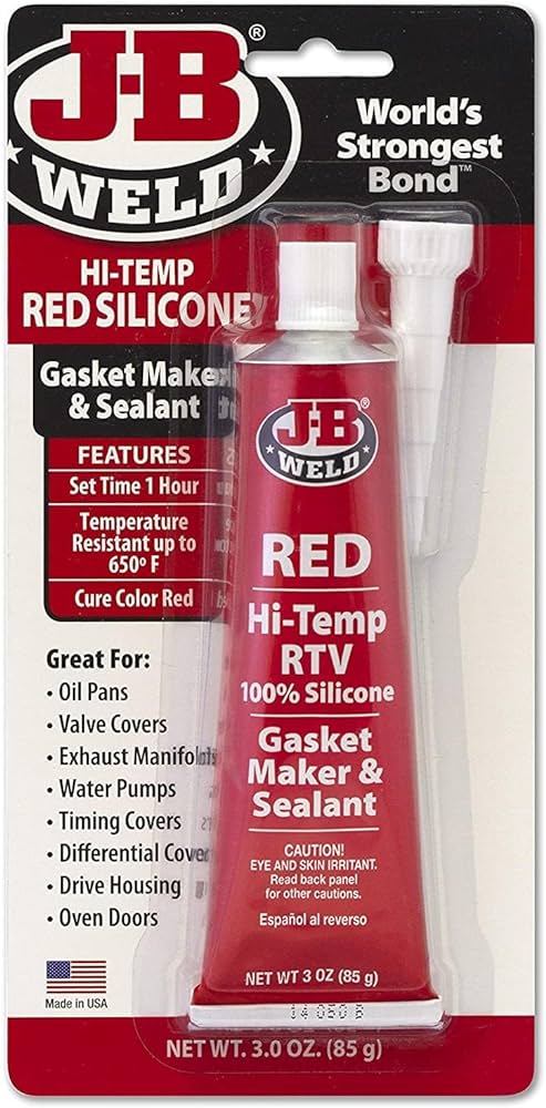 J-B Weld - Hi Temperature Red Silicone - 6/3oz