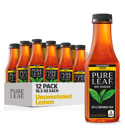 Lipton - Pure Leaf Unsweetened Lemon - 12/18.5oz