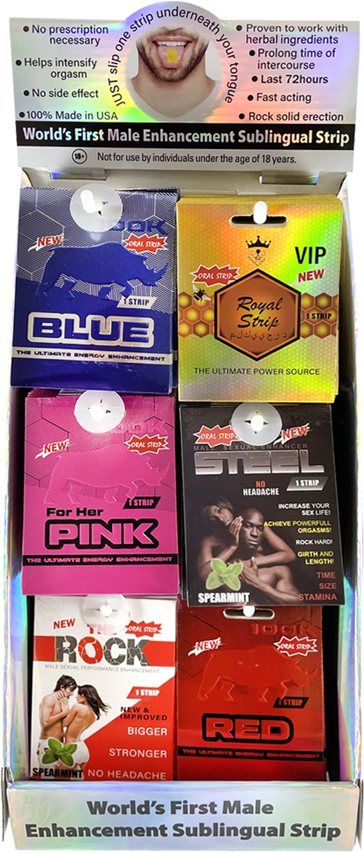 Generic - Male Enhancement Strip Display - 30/6pk