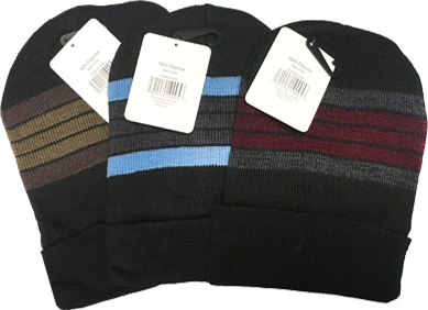 Winter Men's Ski Hat Assorted - 1/12ct