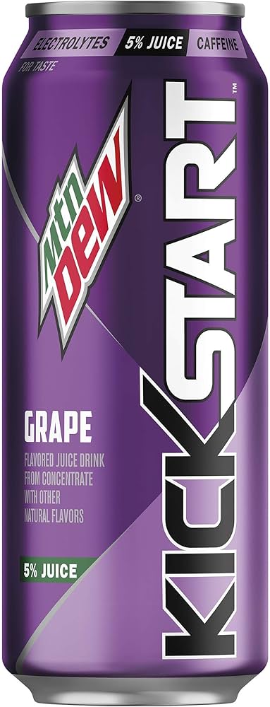 Mountain Dew - Kickstart Midnight Grape - 12/16oz