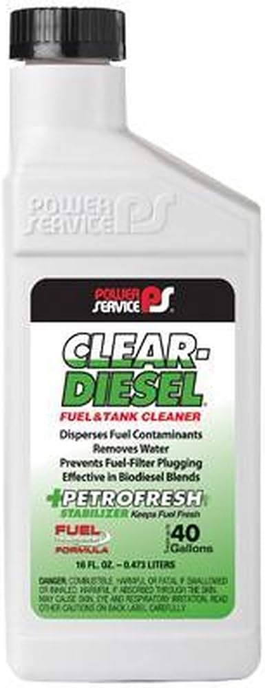 Power Service - Clear Diesel Fuel & Tank Cleaner - 12/26oz