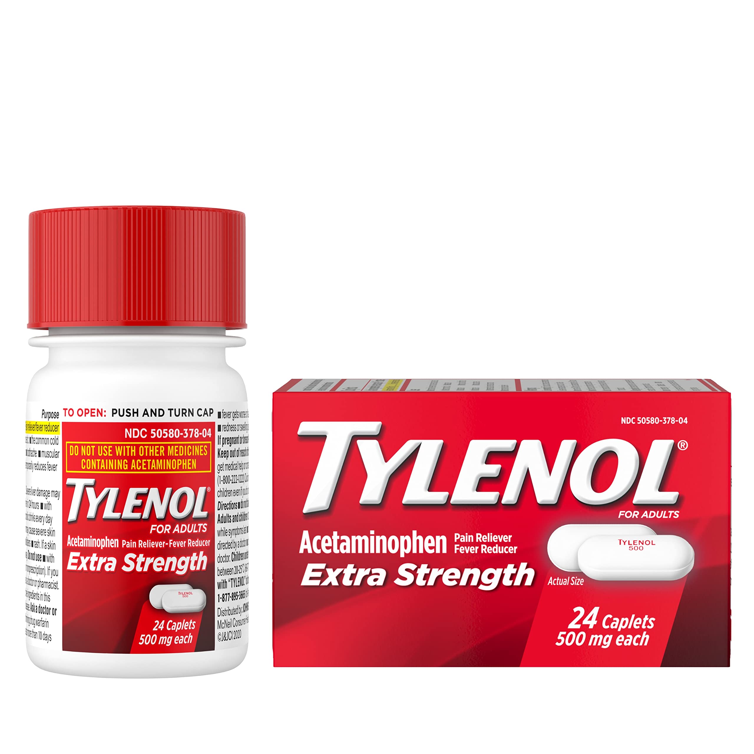 Tylenol - Extra Strength 24 Caplets Bottle- Single